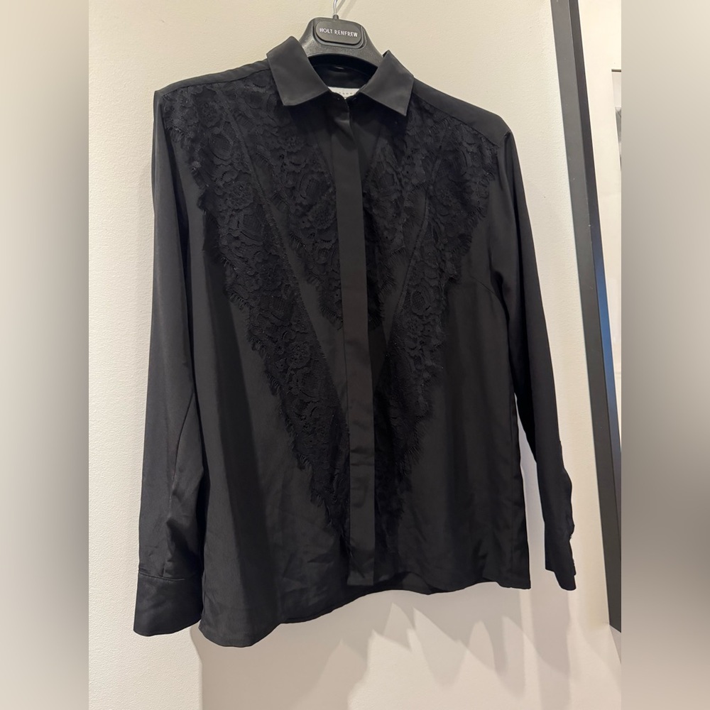 Topshop Black Lace Blouse
